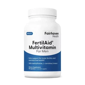 Fairhaven Health FertilAid for Men - männliche Fruchtbarkeitsergänzung - 90 Kapseln - NEU - Bild 1 von 7