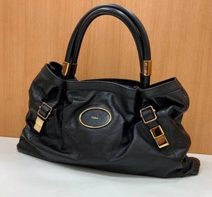 Raro Bolso Chloe Victoria Cuero Negro De Colección - Imagen 1 de 15