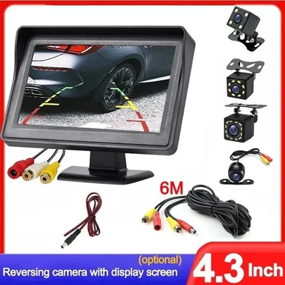 4.3" Rear View Camera Monitor Screen Parking System Reversing Backup Camera - Image 1 of 4