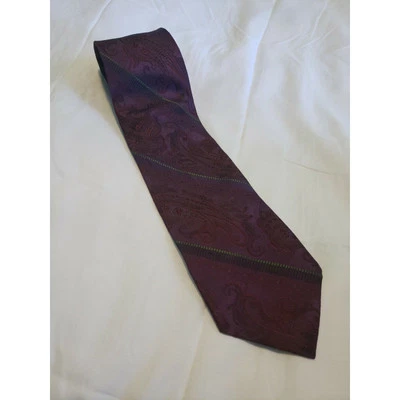 Corbata de cuello Joseph Abboud para hombre púrpura rosa bordada guardián seda hecha en EE. UU. Foto 1 de 4