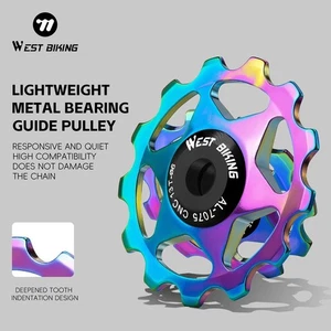 WEST BIKING Desviador Trasero Bicicleta Jockey Rueda Cojinete Bicicleta Guía Polea 13T - Imagen 1 de 23