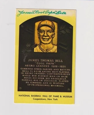 James Cool Papa Bell Signed & Autograph Hall of Fame Postcard JSA / COA - Image 1 of 2