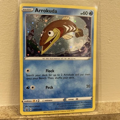 Arrokuda : Sword & Shield Black Star Promo Cards SWSH093 Cosmos Holo 2021 SWIRL - Image 1 of 4