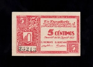 F.C. GRAUS (HUESCA) , 5 CÉNTIMOS , EBC . - Imagen 1 de 2