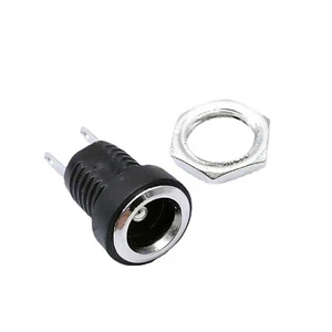 50 SZTUK DC022B DC Gniazdo zasilania 5,5 * 2,1 mm Okrągły otwór z nakrętką 2-pinowy drut spawalniczy - Zdjęcie 1 z 4