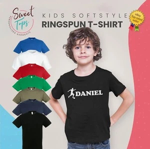 PERSONALISIERTES FUSSBALL INSPIRIERTES T-SHIRT KINDER GESCHENKIDEE | BELIEBIGER NAME - Bild 1 von 8
