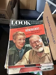ERNEST HEMINGWAY on cover LOOK MAGAZINE April 20 1954 - Picture 1 of 1
