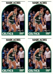 (4) 1989 Hoops #73 Mark Acres RC Boston Celtics Card Lot - Picture 1 of 2