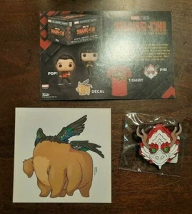 SHANG-CHI MARVEL COLLECTOR CORPS GREAT PROTECTOR DRAGON PIN MORRIS DECAL & CARD - Bild 1 von 4