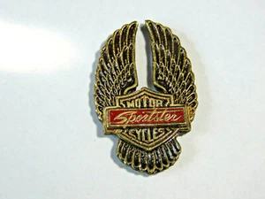Sportster Eagle With Shield Motorcycle Emblem (1) Vintage Original brassy Tone - Picture 1 of 5