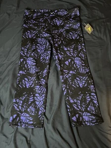 Old Navy Active Leggings 3/4 Length Fitted Crop High Rise Womens Purple NWT Read - Picture 1 of 7