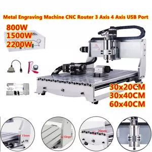 Heißmetall Holzbearbeitung CNC Graviermaschine 2,2 kW 6040 3020 Fräser Gravierer - Bild 1 von 22