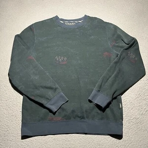 Vans Sweatshirt Herren Medium Crewneck Pullover Blau Grün All Over Print Tiere - Bild 1 von 11