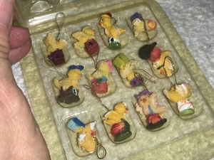Easter Chickens/ Bird Ornaments Set of 12 Mini Ornaments - Picture 1 of 6