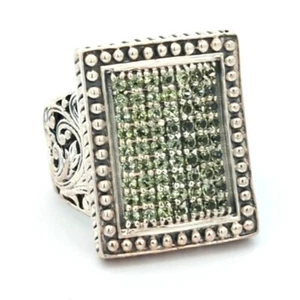Video Samuel B Behnam BJC 925 Sterling Silver Natural Round Cut Peridot Ring - Picture 1 of 3