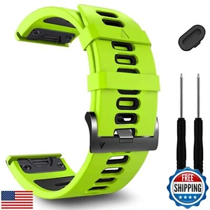 ZPJPPLX 26mm Easy Fit Watch bands For Fenix 8 51mm 7X Pro 6X 5X,Soft Silicone - Picture 1 of 5