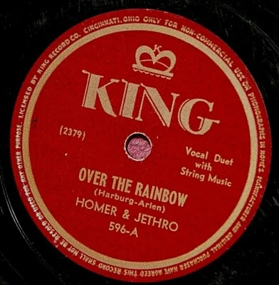 Homer and Jethro Over the Rainbow / Groundhog 78 PLAY GRADED Fully Tested - Image 1 of 4