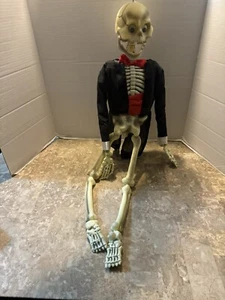 Vtg 36” Hanging Tux Groom Skeleton Halloween Decoration Haunted House Wedding - Picture 1 of 7