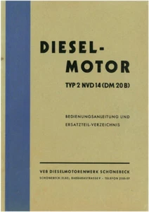 301409 Motor 2 NVD 14 DM 20 B Dieselmotor Schönebeck Deutz Lizenz VEB - Bild 1 von 4
