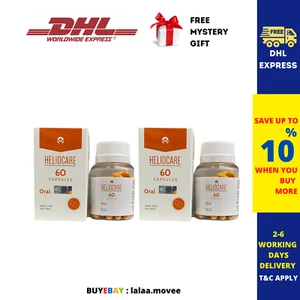2 X HELIOCARE Oral Capsules (60 Caps) Anti-Aging Sun Protection Sunblock DHL - Picture 1 of 5