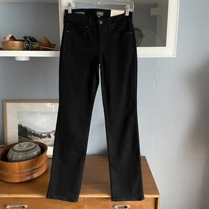 NYDJ Women's Petite 2P Marilyn Straight Leg Jeans Black - Picture 1 of 11