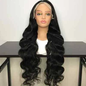 Peluca frontal de encaje Body Wave 13x4 13x6 HD cabello humano 360 brasileña pre arrancada - Imagen 1 de 10