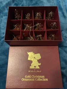 1982 The Danbury Mint Gold Christmas Ornament Collection (12) - Bild 1 von 15