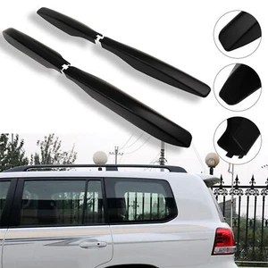 Roof Rack Bar Rail End Cover Shell Cap For 2003-2009 Prado Fj120 Replace Black - Picture 1 of 9