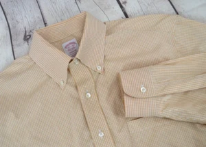Brooks Brothers Madison bügelfreies Herrenhemd Größe 15,5 (34) hellbraun kariert - Bild 1 von 5
