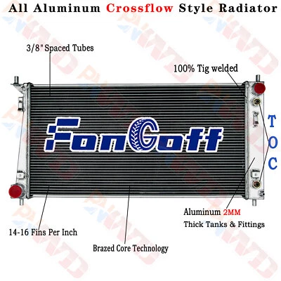 4 Row Radiator For Ford F150 Expedition F150 4.2L V6 4.6L 5.4L V8 2005 2004-2008 - Image 1 of 4