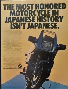 1985 BMW K100 Motorcycle Print Ad - Picture 1 of 1