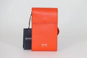 Bolso de Hombro HUGO BOSS, Mod. Signature_Bolsa Cuello, Naranja Mediano, Hecho en Italia - Imagen 1 de 8