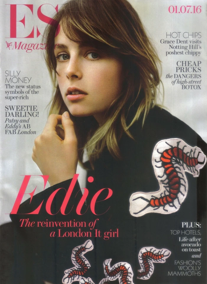 EDIE CAMPBELL COVER & INTERVIEW ES MAGAZINE 1 JULY 2016 - Image 1 of 1