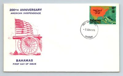 Bahamas 1976 FDC - 200th Anniversary American Independence - F13247 - Image 1 of 2