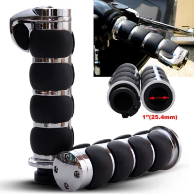 Empuñadura de extremo de manillar de 1" para Harley Honda Shadow Spirit VT 1100 750 Foto 1 de 4