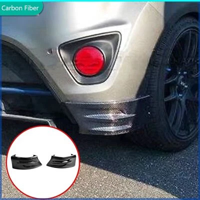 Molde de alerón divisor de labios de parachoques trasero de fibra de carbono 3K para Hyundai Veloster Turbo Foto 1 de 4