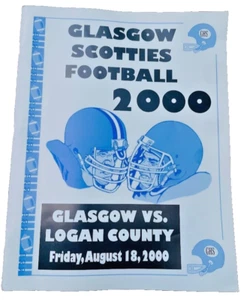Programa de juego de fútbol americano Glasgow Kentucky GHS 2000 contra Logan Co. KY publicidad antigua - Imagen 1 de 4