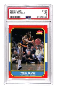 1986 Fleer #107 Terry Teagle PSA 7 NM RC Rookie - Picture 1 of 2