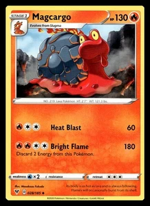 Magcargo Uncommon 028/185 SWSH04: Vivid Voltage Pokemon Karte - Bild 1 von 2