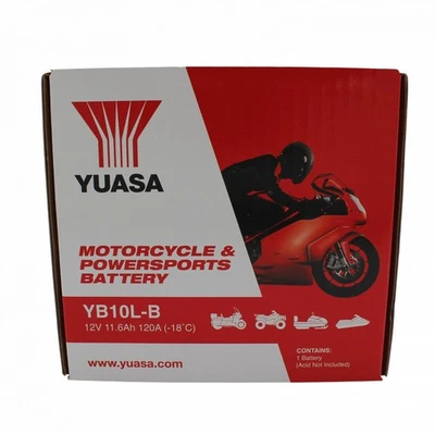 Yuasa batteria yuasa yb10l-b batteria moto convenzionale 12 v lunga durata YUASA - Immagine 1 di 4