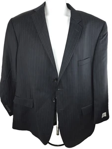 Blazer Linea Uomo 46R para hombre lana azul rayas nuevo con etiquetas - Imagen 1 de 7