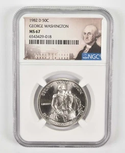 1982-D MS67 George Washington Commemorative Half Dollar NGC Special Label *8805 - Picture 1 of 5