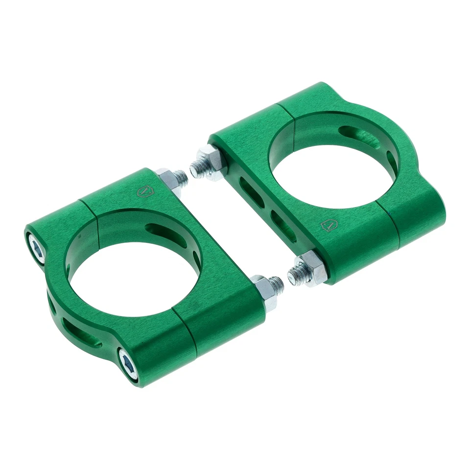 Set CNC-Klemmbrücken für Kotflügel, Aluminium grün eloxiert - inkl. Befestigungs - Bild 1 von 1