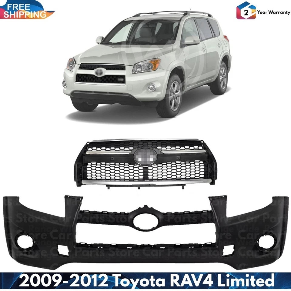 Front Bumper Cover Fascia & Grille Assembly For 2009-2012 Toyota RAV4 Limited Foto 1 de 4