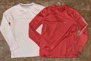 Lot of 2 Boys Long Sleeve Activewear Shirts White DSG Pink Vineyard Vines - 7-8 - Picture 1 of 14