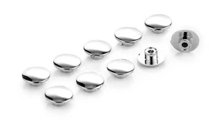 Caps ABS Pressure Chrome-Plated Bolts Screws M8 Cover Custom Coverage 10pz - Picture 1 of 3