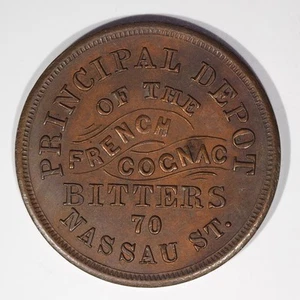 New York City Civil War Token S Steinfeld French Cognac Bitters - Picture 1 of 3