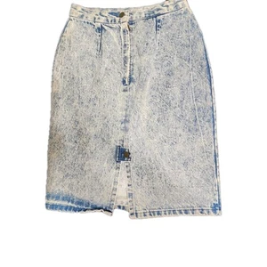Falda lápiz de mezclilla International Stefano Sportswear de colección lavado ácido talla 9 grunge - Imagen 1 de 7