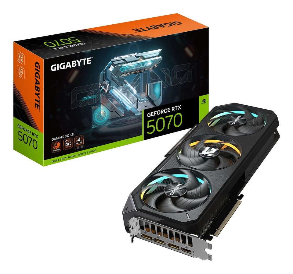 GIGABYTE GeForce RTX 5070 GAMING OC 12G Scheda Grafica - 12GB GDDR7, 192 bit, PC - Immagine 1 di 1