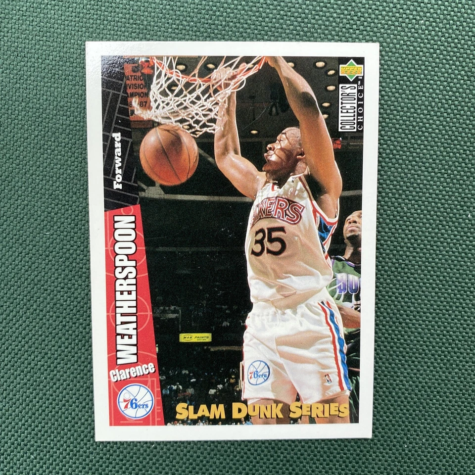 1996 Upper Deck Nestle Slam Dunk 76ers Basketball Card #25 Clarence Weatherspoon - Image 1 of 2
